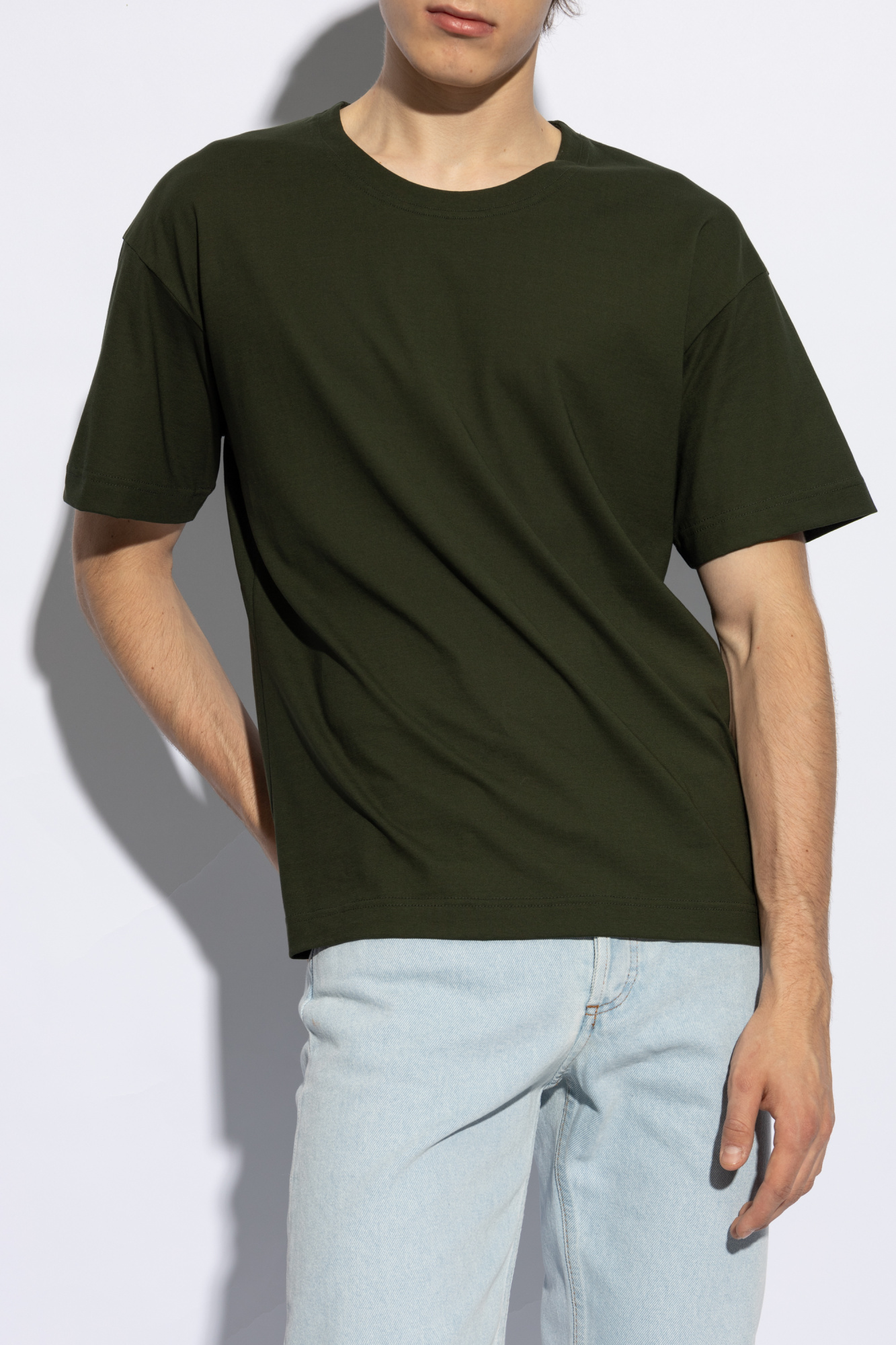 Green Cotton T-shirt Homme Plissé Issey Miyake - Vitkac AS